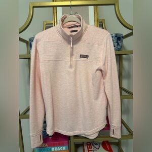 Vineyard Vines Light Pink Half-Zip Shep Shirt